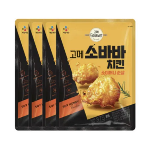 고메 소바바치킨 소이허니 순살 375g 5팩양념봉 300g 1팩